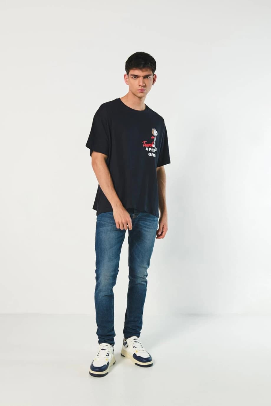 Camiseta oversize de hombre sin estampar al por mayor